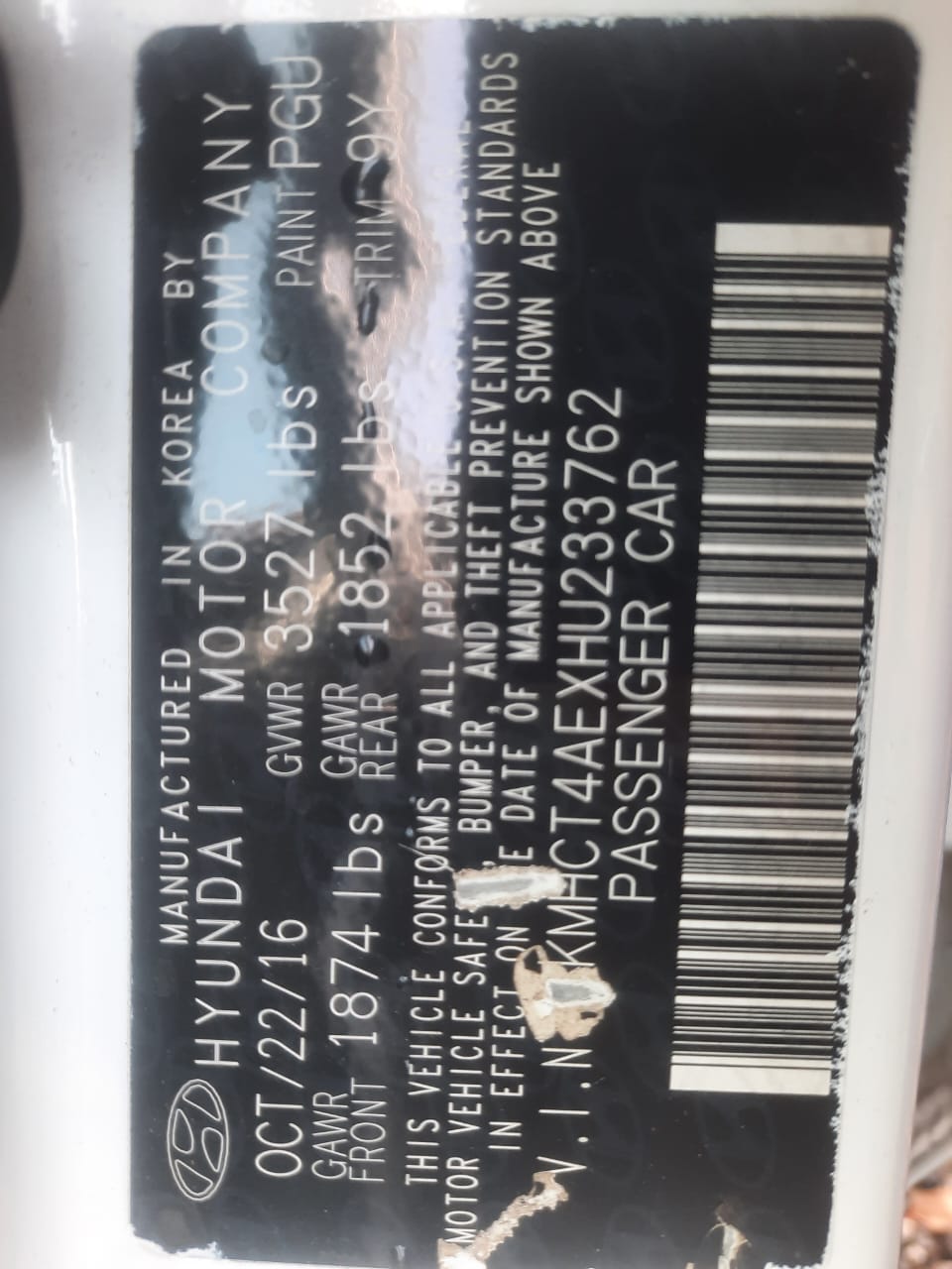 Foreign Used  Hyundai Accent 2017